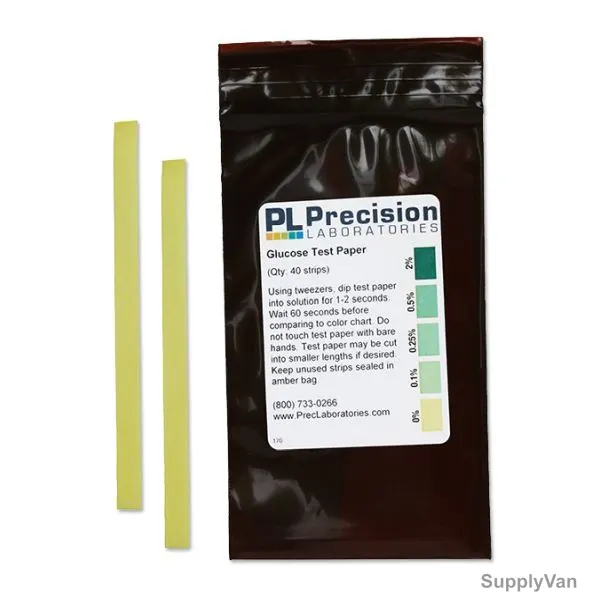 Precision Glucose Test Paper, 170, 102 x 6MM, PK40 — image 1