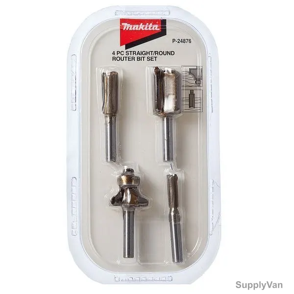 Makita Router Bit Set, P-24876, 4PCS