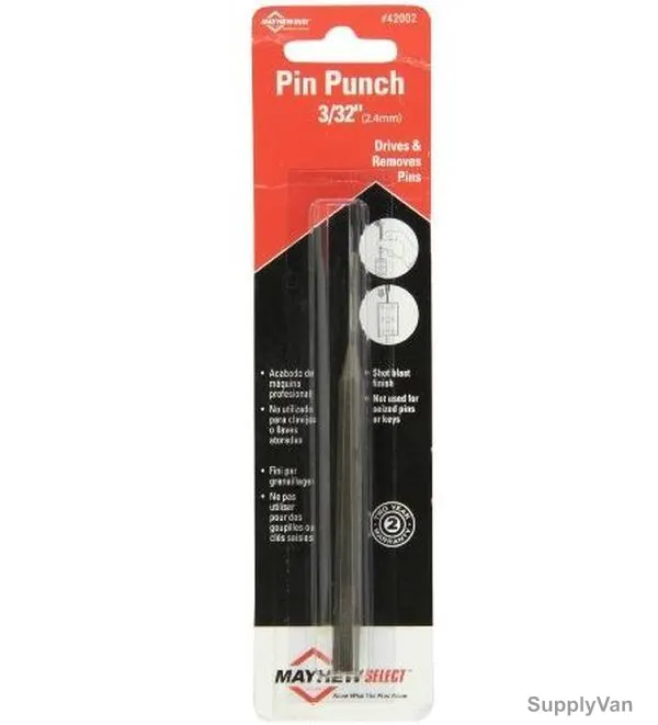 Mayhew Pin Punch, 42002, 3/32 x 4.5 Inch