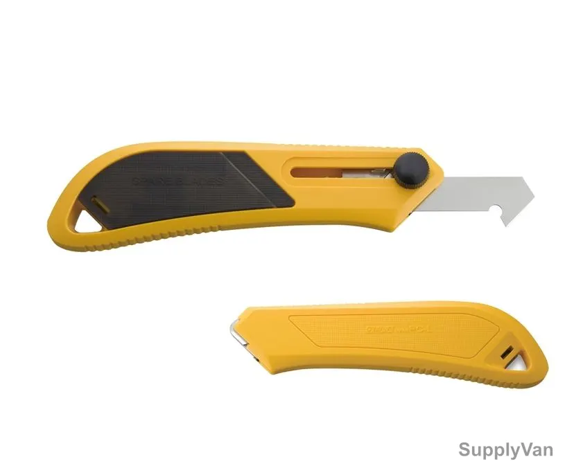 Olfa Heavy-Duty Cutter Knife, OL-PC-L, Die-Cast Aluminium, Yellow