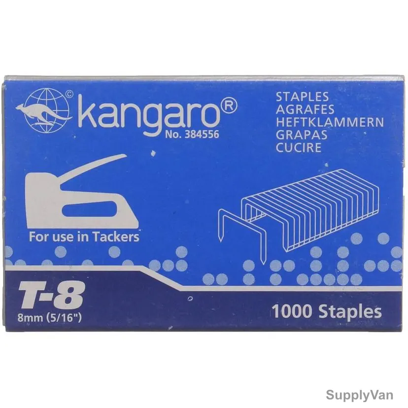 Kangaro Staple Pin, T-8, 5/16 Inch, 1000 Pcs/Pack