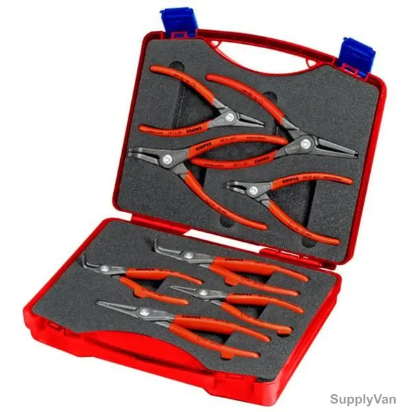 Knipex Circlip Plier Tool Set, 002125, 8 Pcs/Set