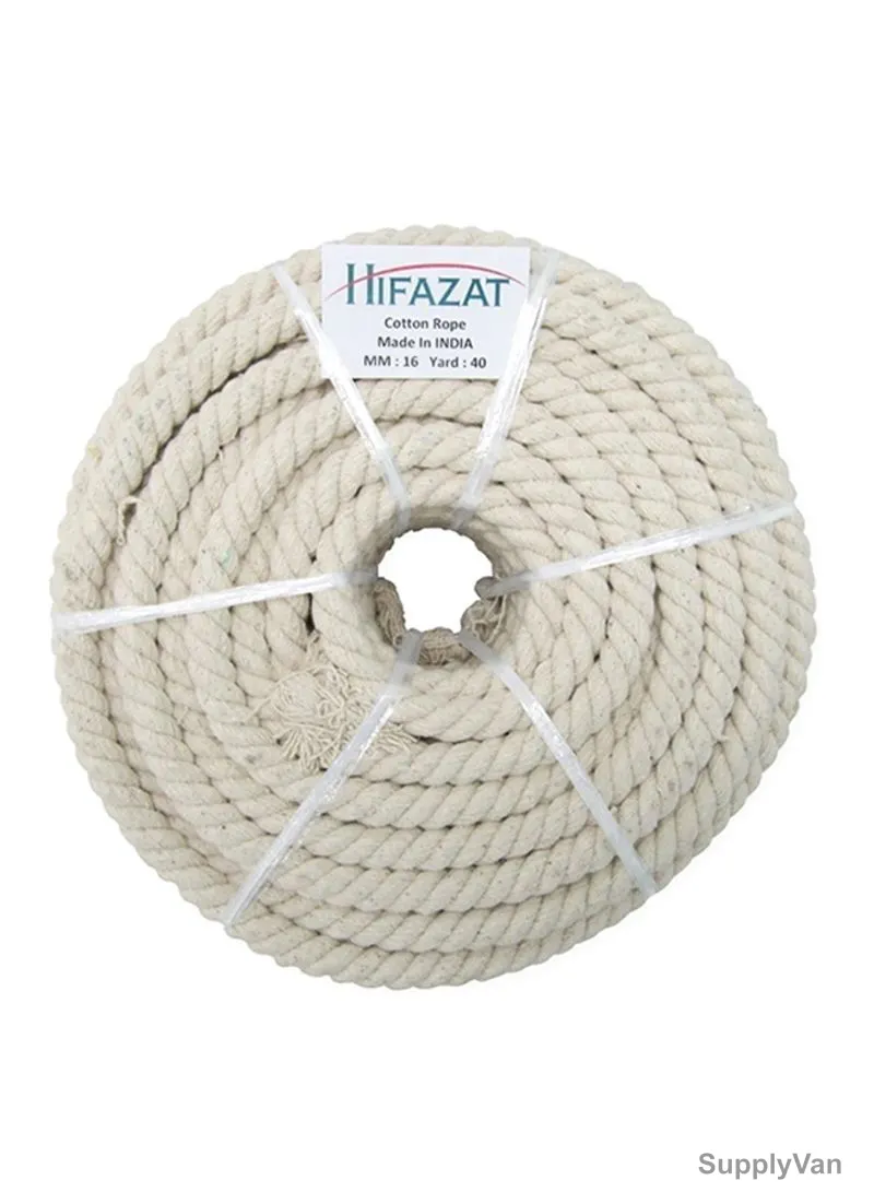 Hifazat Rope, SHGTCR-16M-40Y, Cotton, 16MM x 36.5 Mtrs, Beige
