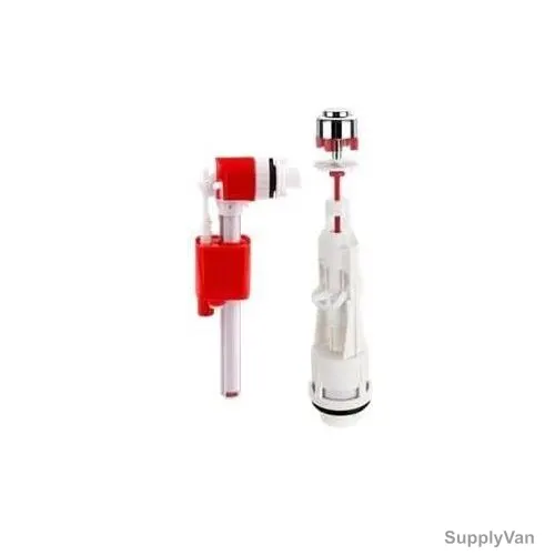 Novex Single Button Flush System, NFS-534S, PVC, 1/2 Inch, White