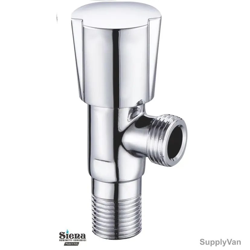 Siena Angle Valve, 60-61-104, B207, Brass, Matte Finish, Silver — image 1