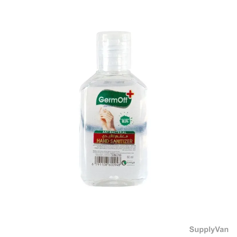 GermOff 70% Alcohol Hand Sanitizer Gel, 60ml, 96 Pcs/Carton