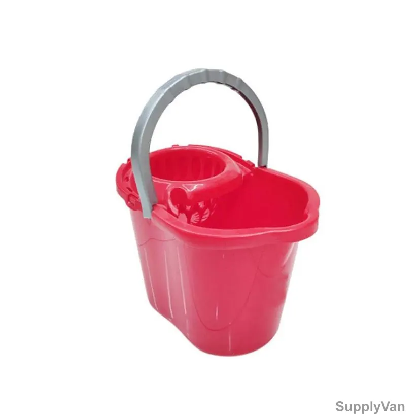 Oval Mop Bucket, 70942, Plastic, 13 Ltrs, Red