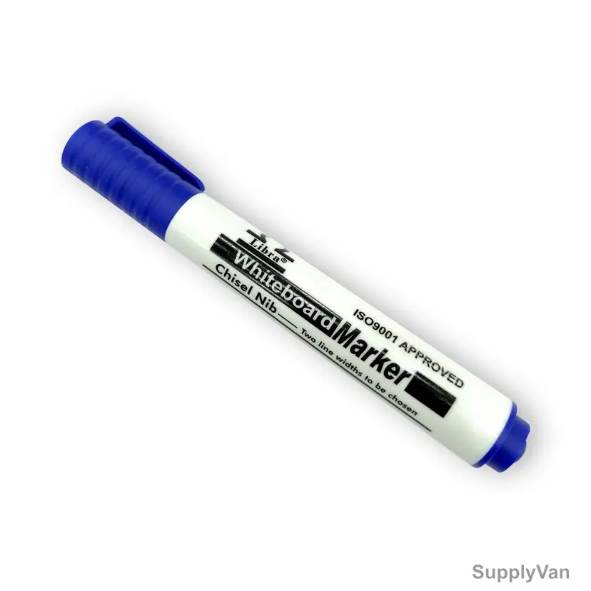 Libra Whiteboard Marker, Chisel Tip, Blue