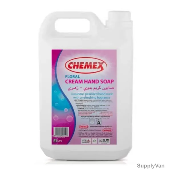 Chemex Cream Hand Soap, Floral, 5 Ltrs