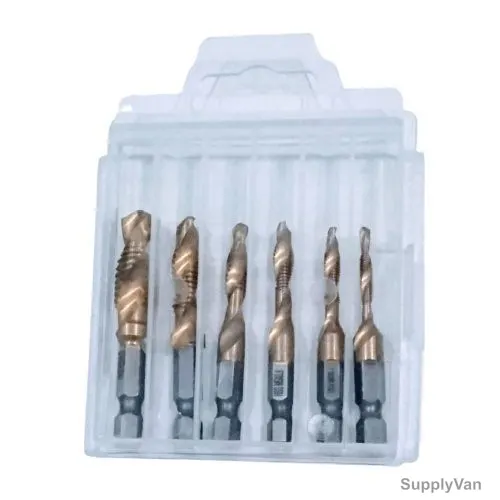 Prime Combination Drill And Tap Bit Set, M3-M10, 6 Pcs/Set — image 1