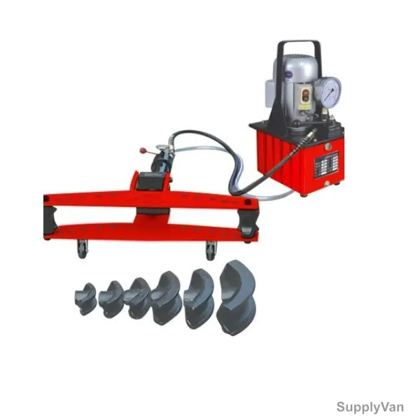 Wassertek Electric Pipe Bender, EBEND-40, 4 Inch, 370MM Stroke, Red/Black