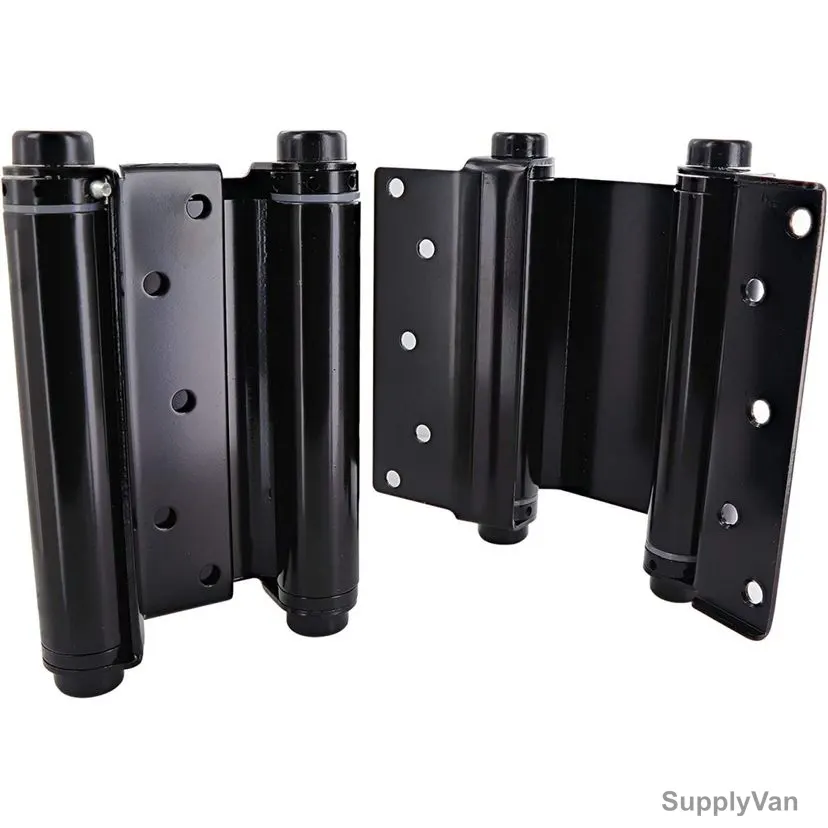 Robustline Double Action Spring Hinge, 201 Stainless Steel, 3 Inch Backset Size, Black, 2 Pcs/Pack — image 1
