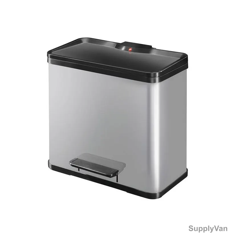 Hailo Pedal Waste Bin, HLO-0633-220, Oko Trio Plus L, 27 Litres, Silver