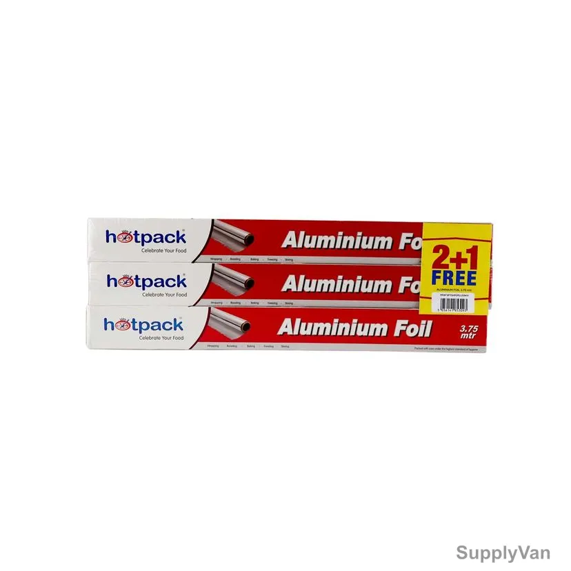 Hotpack Aluminium Foil, PPAF3P75HP2PLUS1M11, 3.75 Mtrs Length, Silver, 2+1 Free — image 1