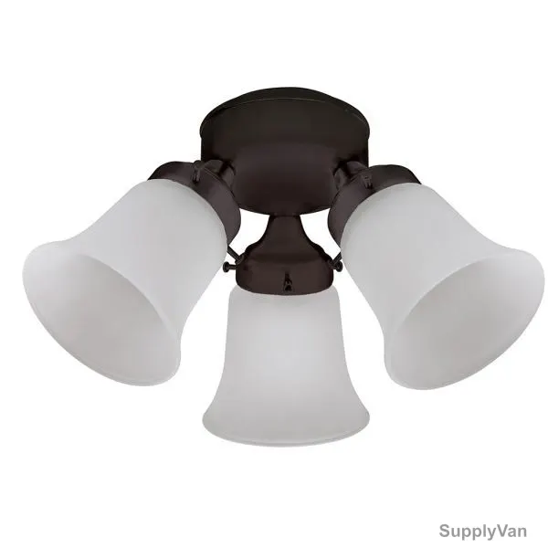Hunter Flush Mount, 24319, 3 Light, 170MM, New Bronze — image 1