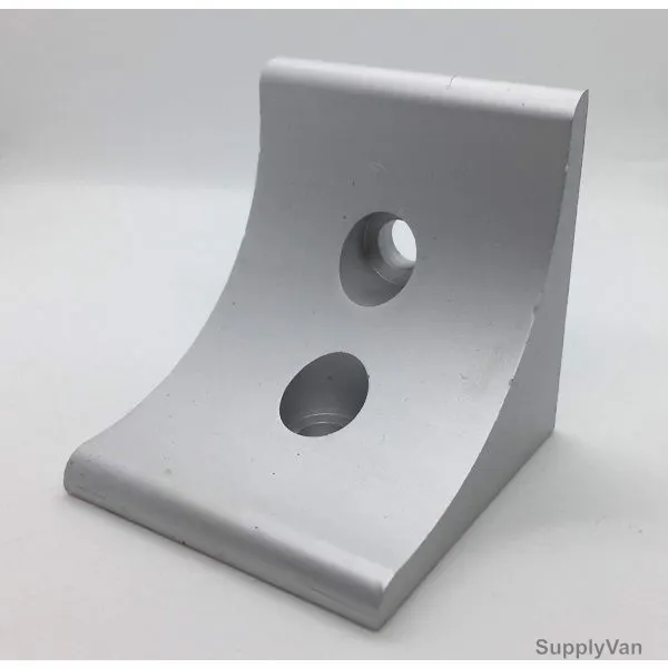 Extrusion L-Corner Bracket, 45 Series, 2 Hole, Aluminium, 43 x 40MM