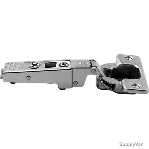 Blum Full Overlay Screw-On Cabinet Door Hinge, 71T9550, Stainless Steel, Nickel, 95 Degree Opening Angle