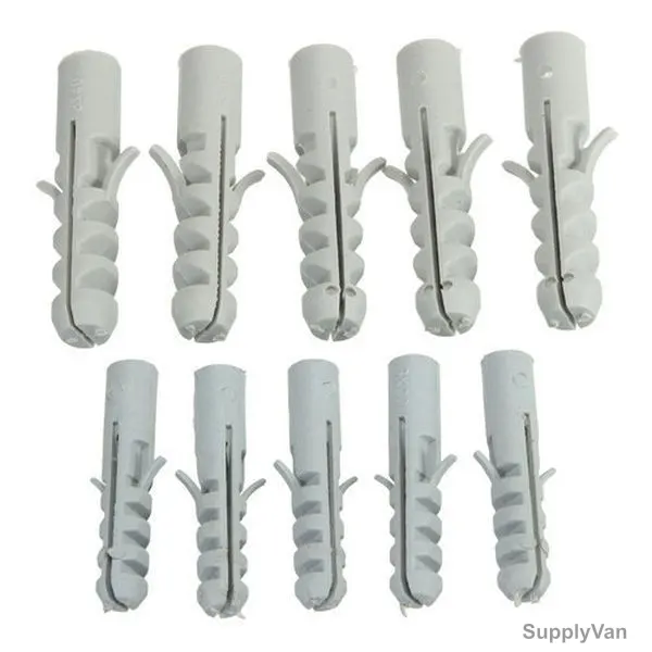 Patta Wall Plug, Nylon, M6 x 30MM Length, 100 Pcs/Pack