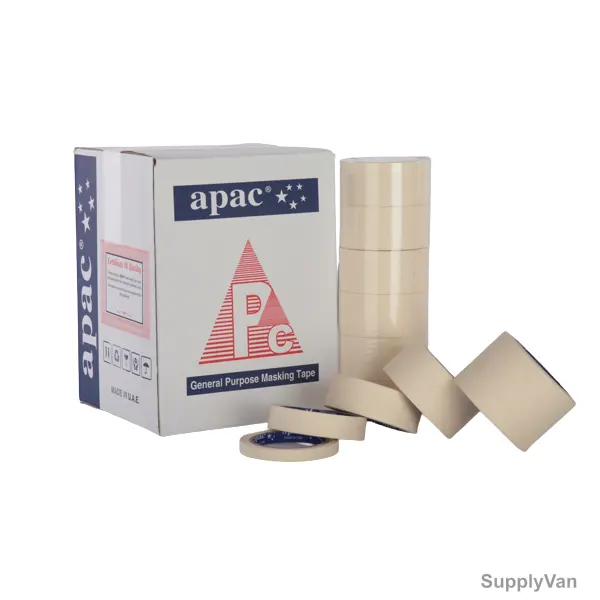 General Purpose Masking Tape, 2 Inch Width x 20 Yards Length, Natural, 24 Rolls/Carton