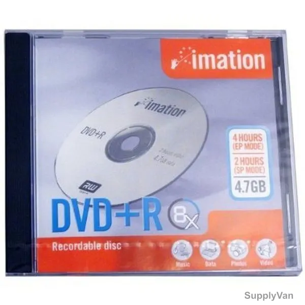 Imation DVD+R 8X Recordable Disc, 4.7 GB Storage Capacity, 50 Pcs/Pack