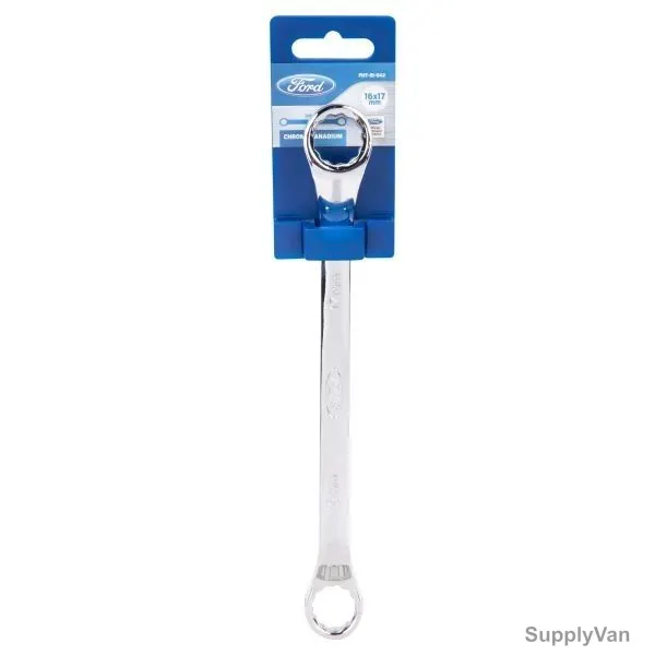 Ford Double Ring Spanner, FHT-EI-042, 16 X 17MM, Silver