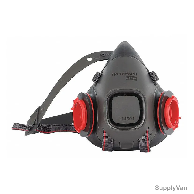 Honeywell Threaded Fixed Half Mask Respirator, HM501TM, North, Elastomer, M, Black — image 1