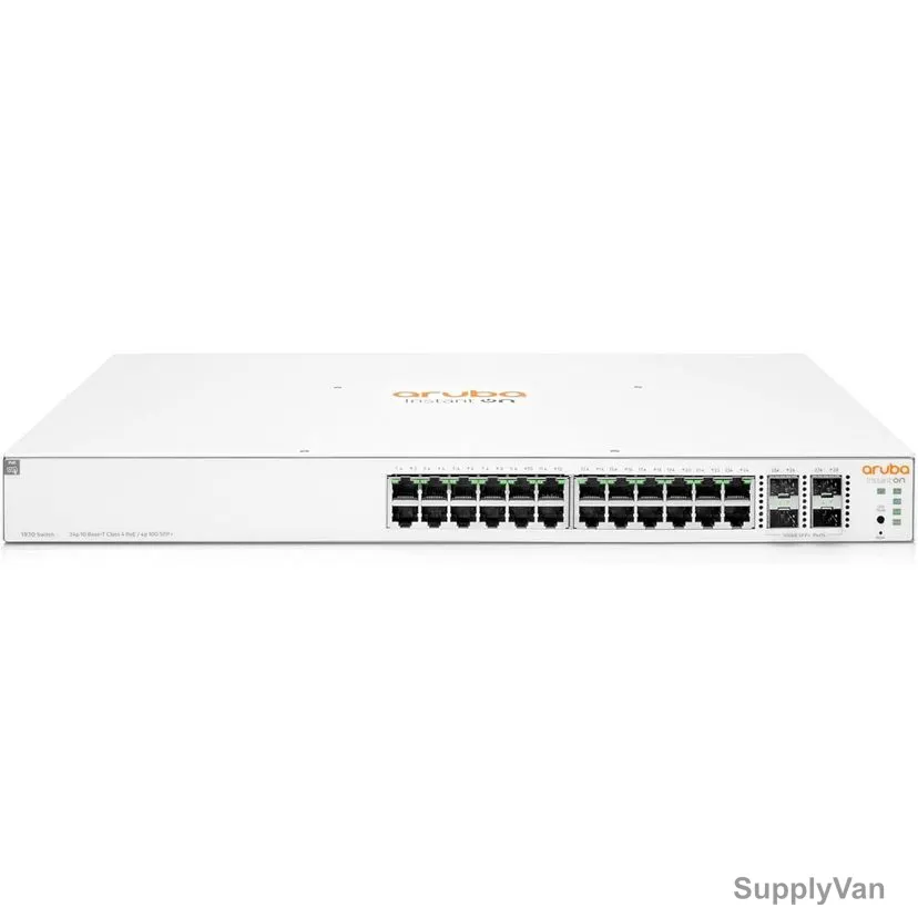 Aruba Network PoE Switch, JL683A#ABA, 195W, 28 Ports, 128 Gbps — image 1