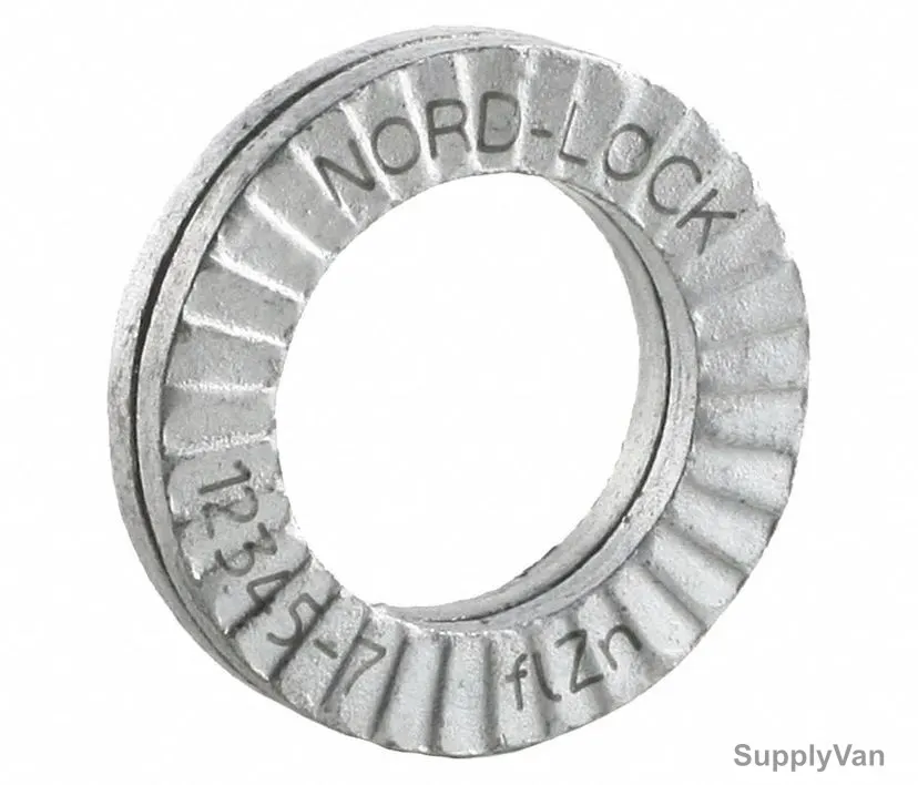 Nord-Lock Wedge Locking Washer, 1212, Steel, M4