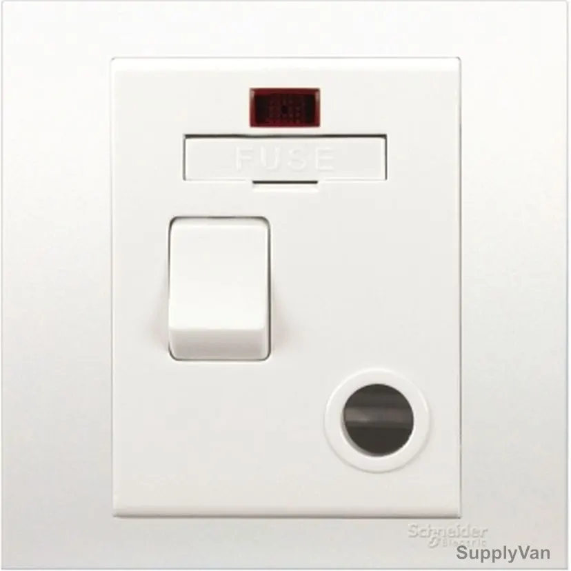 Schneider Electric Fused Connection Unit, KB31DNFSG, Vivace, 13A, 250VAC, White