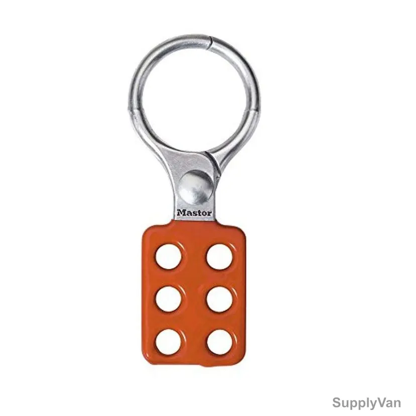 Master Lock Lockout Hasp, ML417, Aluminum, 38MM, Red