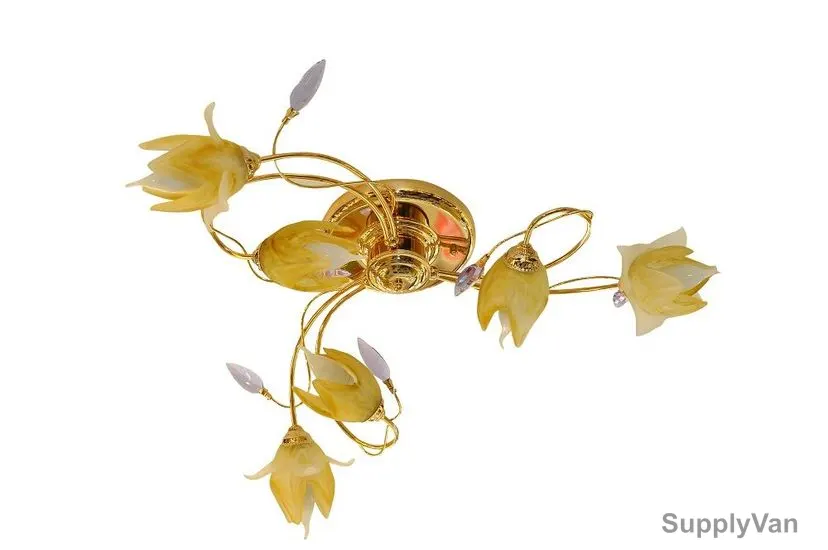 Syv Ceiling Light, Flore 6, 60W, Gold