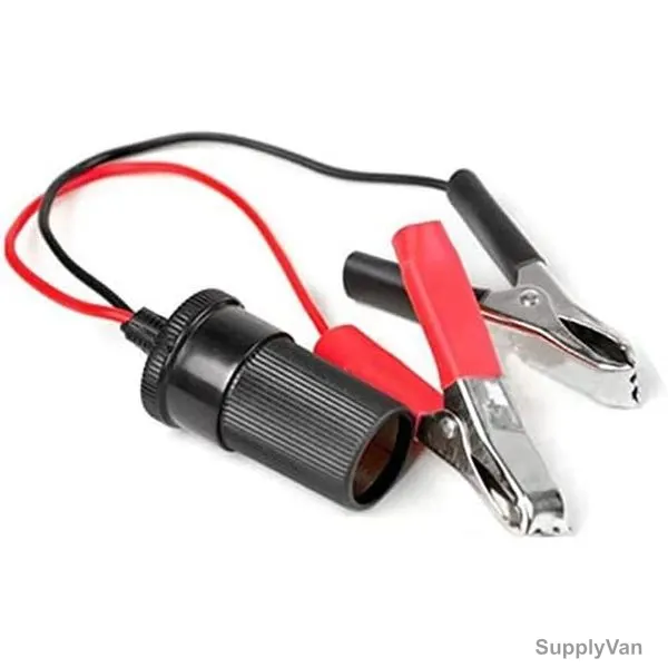 Car Battery Terminal Clip With Adapter, ABS Plastic/ Stainless Steel, 12V, 30A, Black/Red — image 1