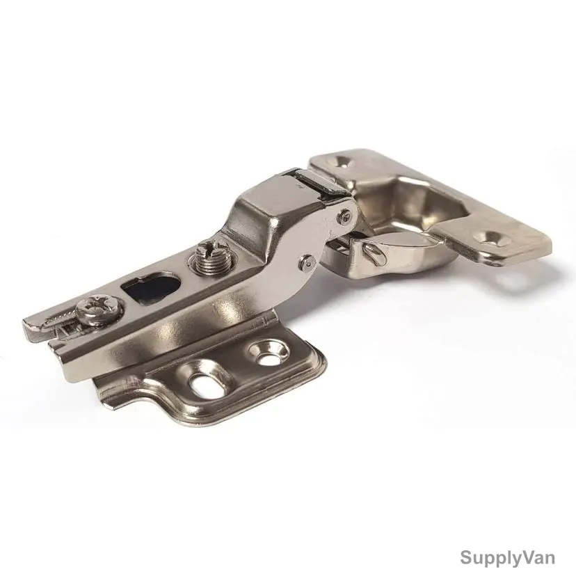 Robustline Half Overlay Frameless Cabinet Hinge, Stainless Steel, 110 Degree, 6 Pcs/Pack