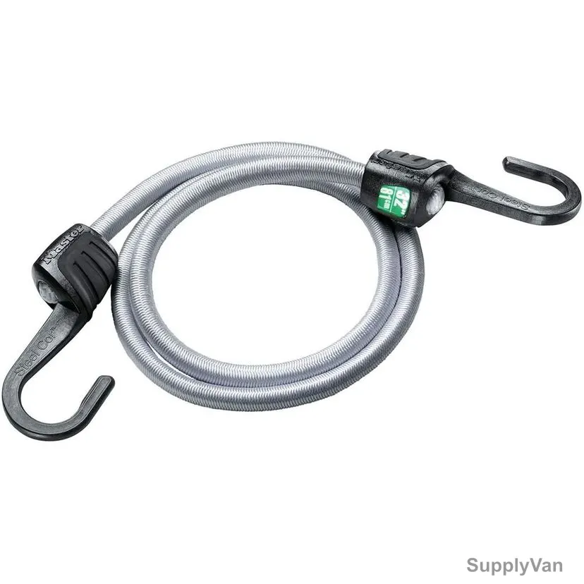 Master Lock Bungee Cord With Steel Hook, ML3036EURDAT, 1.2 Mtrs x 9.5MM, 75 Kg, Grey — image 1