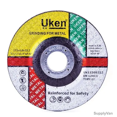 Uken Metal Grinding Disc, 615000, 100 x 6MM