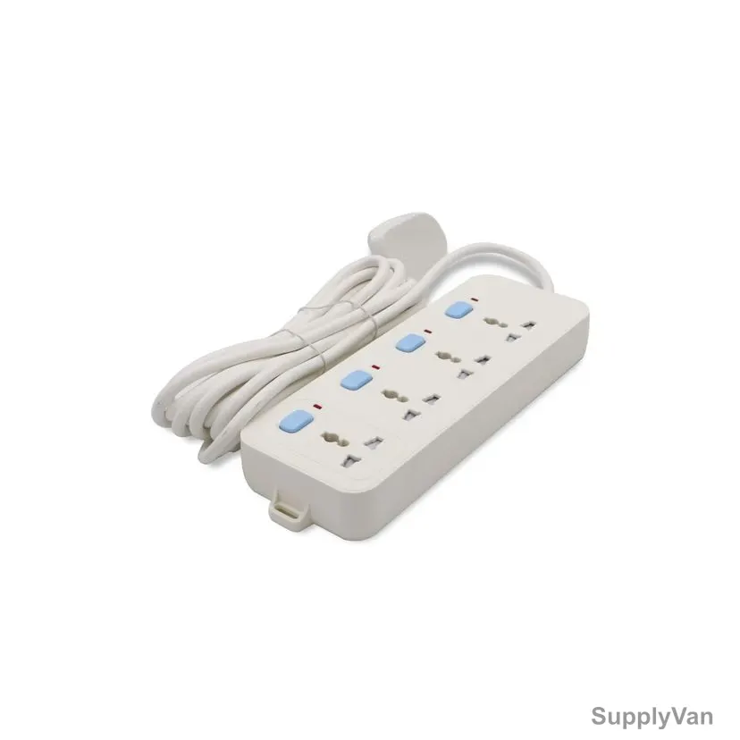 Gongniu Extension Socket, NB-003, 4 Way, 13A, White