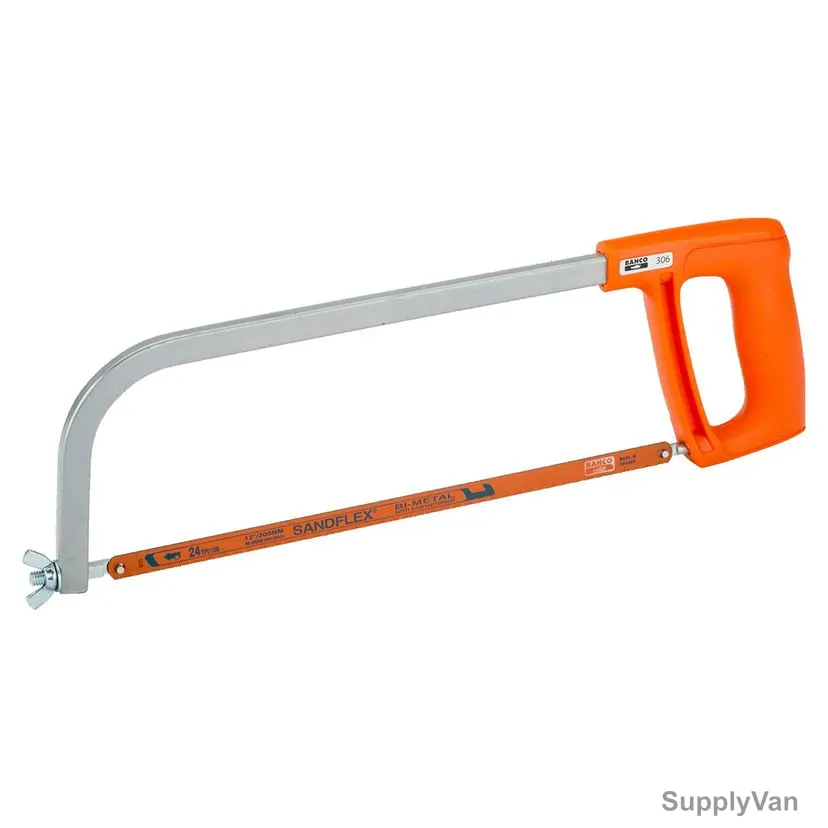 Bahco Compact Hand Hacksaw Frame, 306, 24TPI, 300MM Blade Length — image 1