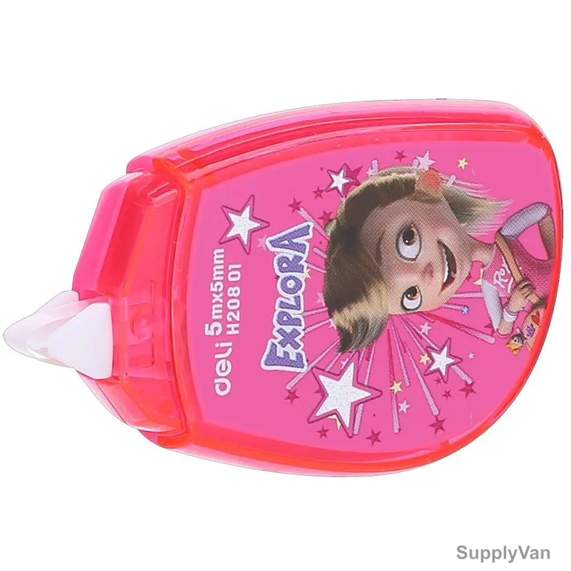 Deli Correction Tape, EH20801, 5MM Width x 5 Mtrs Length, Pink