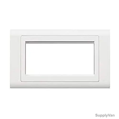 Mk 4 Module Euro Front Plate, MV184WHI, Essential, Polycarbonate, 1 Gang, 100 x 50MM, White