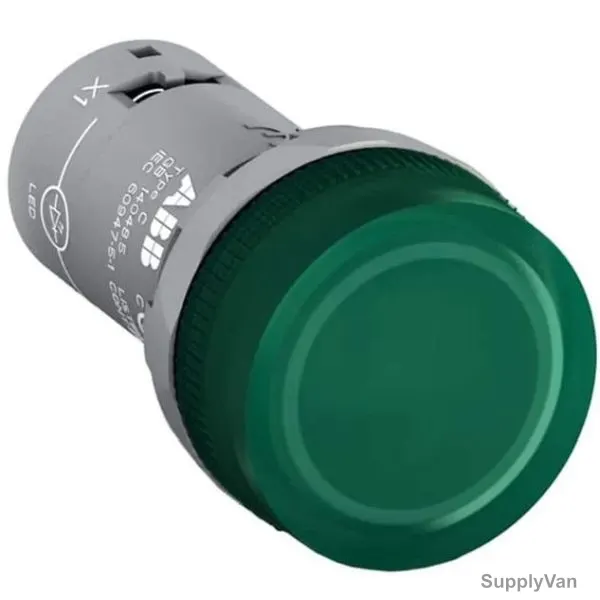 Abb LED Compact Pilot Light, CL2-523G, 230VAC, 22.3MM, 17mA, Green