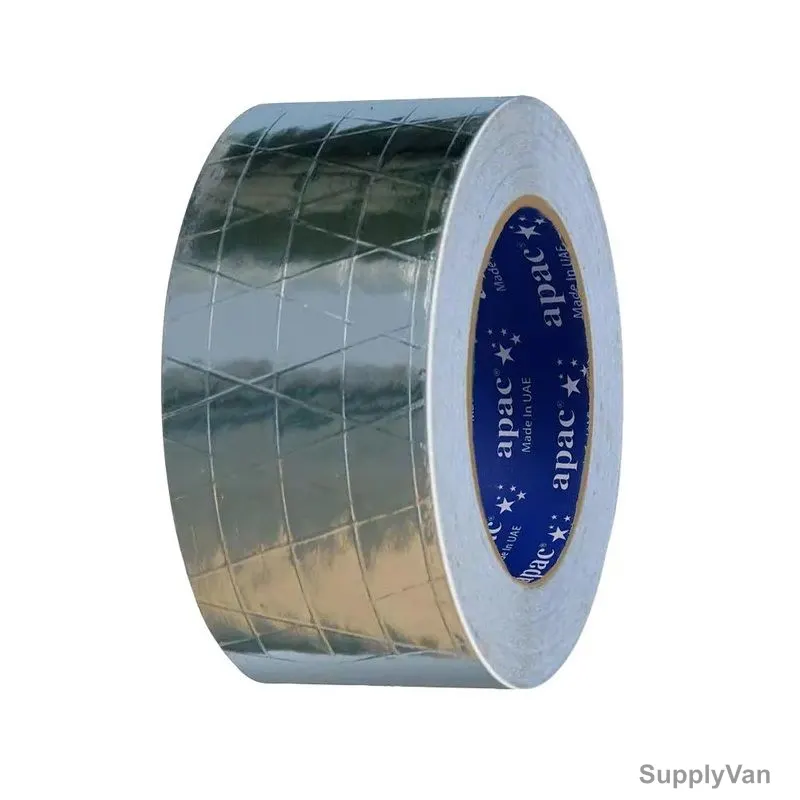 Reinforced Aluminum Foil Tape, 2 Inch Width x 20 Yards Length, Silver, 24 Rolls/Carton