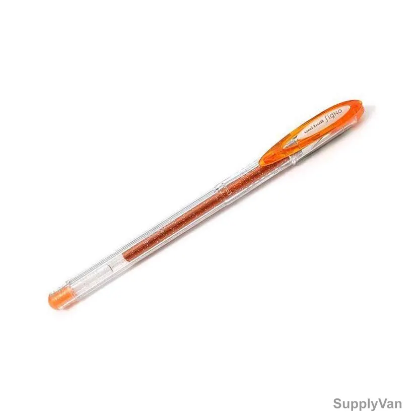 Uni-Ball Glitter Gel Ink Pen, UM120SP-OE, Signo Sparkling, 1.0MM Tip, Orange, 12 Pcs/Pack
