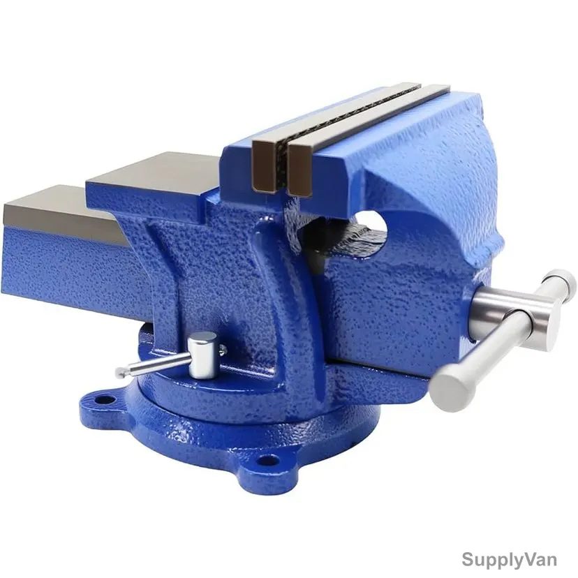 Bench Vise, Cast Iron, 6 Inch Jaw Width