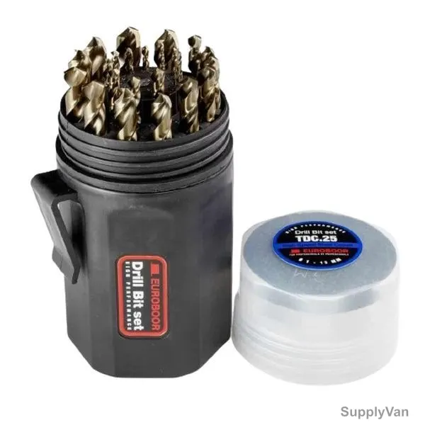 Euroboor Twist Drill Bit Set, TDC-25, HSS-CO, 25 Pcs/Set — image 1