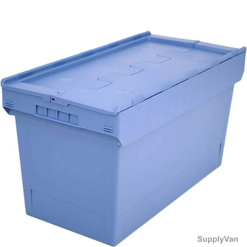 Bito Multipurpose Container With Attached Lid, MBD84421, Polypropylene, 100 Ltrs, 810 x 400MM, Light Blue