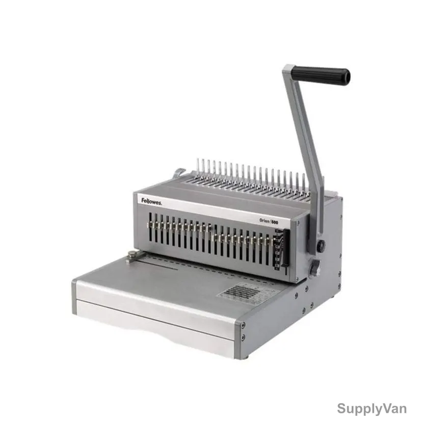 Fellowes Manual Comb Binding Machine, 5642601, Orion 500, 500 Sheets, Grey