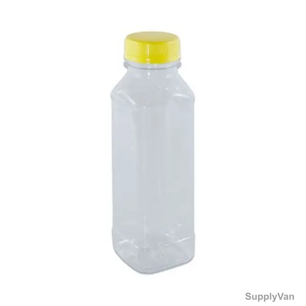 Snh Juice Bottle With Lid, 050CJB330SQ14, Plastic, 330ML, Clear, 12 Pcs/Pack