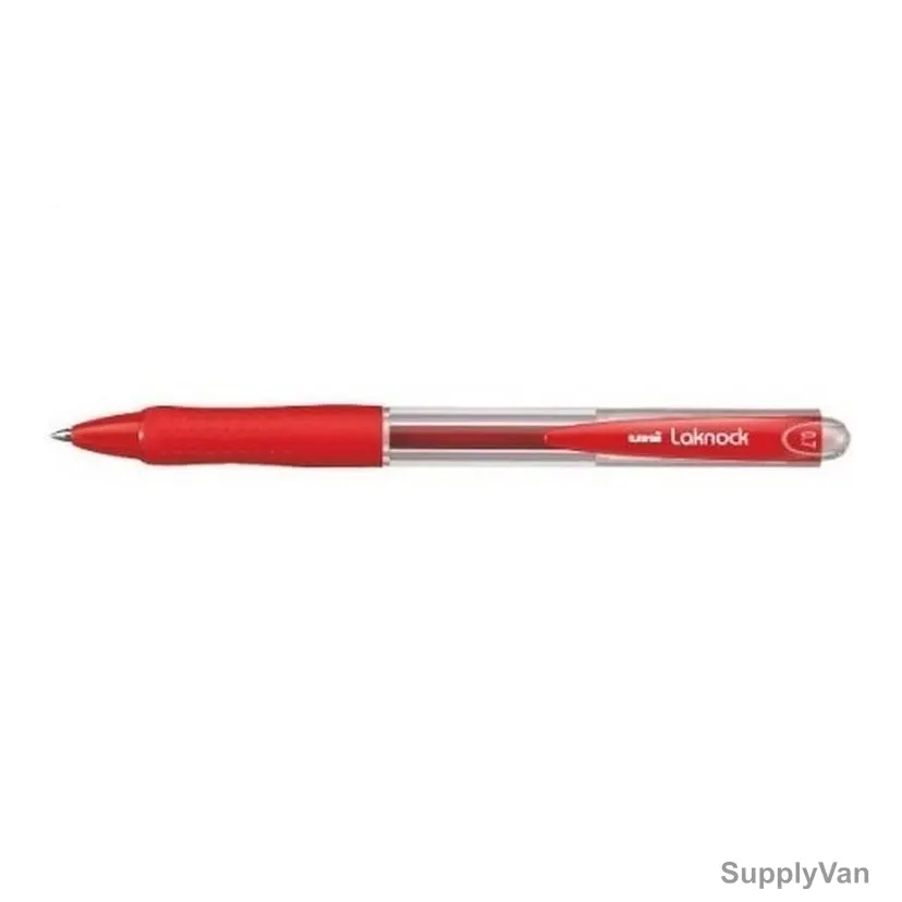 Uni-Ball Ballpoint Pen, SN100F, Lacknock, 0.7MM, Red, 12 Pcs/Pack