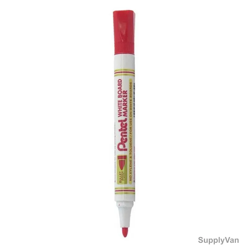 Pentel White Board Marker, PE-MW85-B, 4.2MM, Red, 12 Pcs/Pack