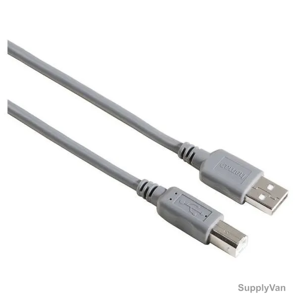Hama USB Cable, HA86466, USB Type-A to USB Type-B, 5 Mtrs, Grey